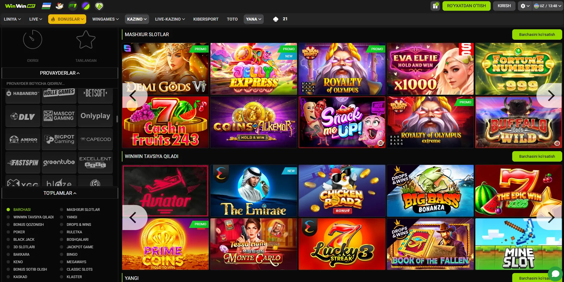 WinWin online Casino profiliga xavfsiz kirish va hisobni himoyalash
