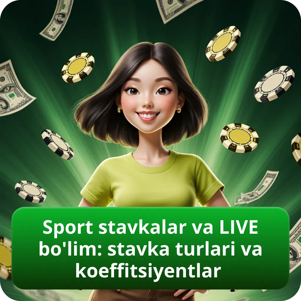 WinWin sport stavkalar va LIVE bo'lim: stavka turlari va koeffitsiyentlar